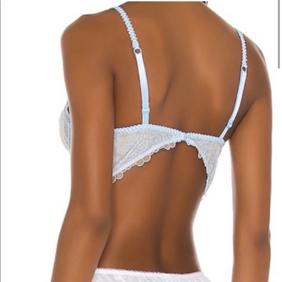 Free People Lucia Underwire Bra Blue New - Picture 2 of 5